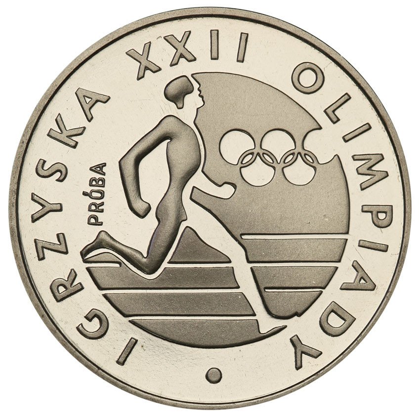 PRL. PRÓBA Nikiel 100 złotych 1980 Igrzyska Olimpiada